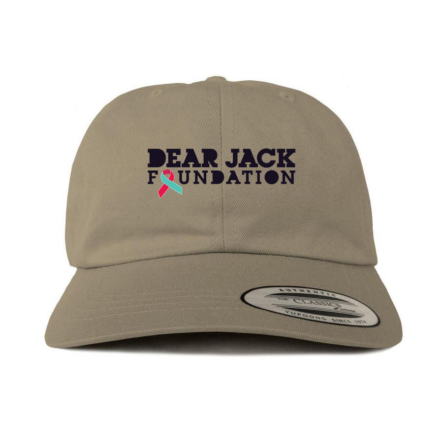 Dear Jack Hat (Black Logo), a Khaki Printed Classic Baseball Cap