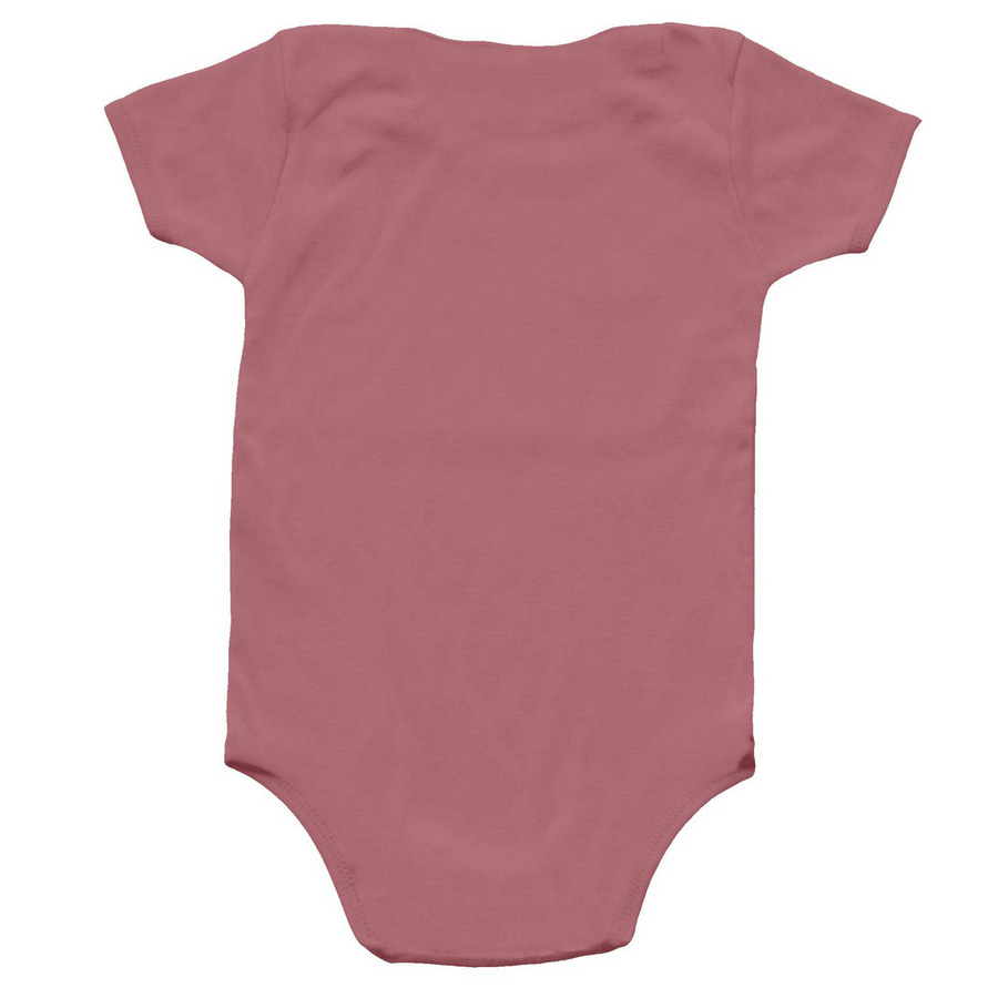 Conference Baby, a Mauve Infant Onesie (back-view)