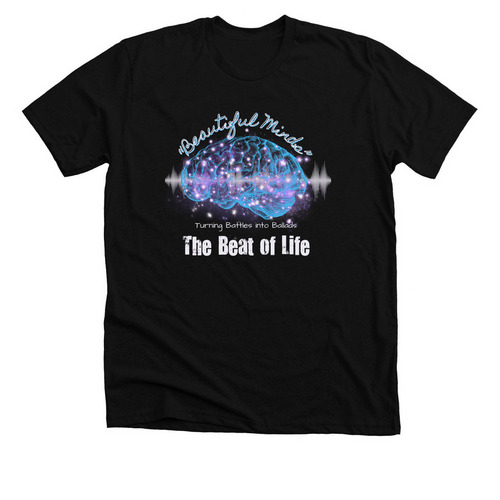 The Beat of Life - "Beautiful Minds" Program, a Solid Black Blend Premium Unisex Tee