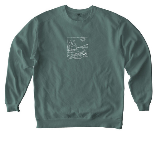 Camp Loughridge 2026 Staff Merch&nbsp;, a Blue Spruce Comfort Colors Crewneck Sweatshirt