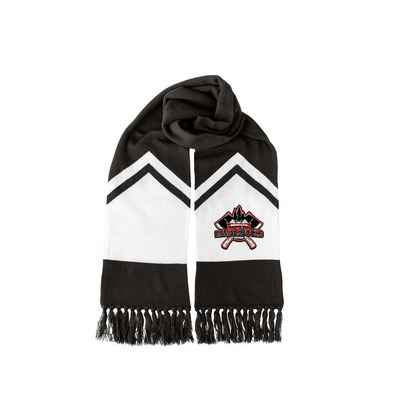 MN Lumberjocks Scarf, a Black/ White Two-Tone Gameday Scarf