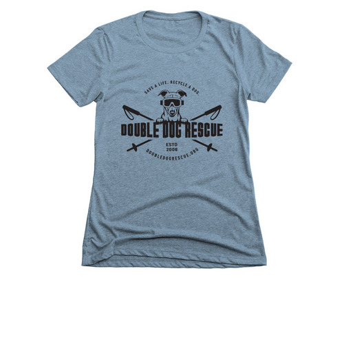 Double Dog-Ski Rescue Shirts!, a Indigo Women's Slim Fit Tee