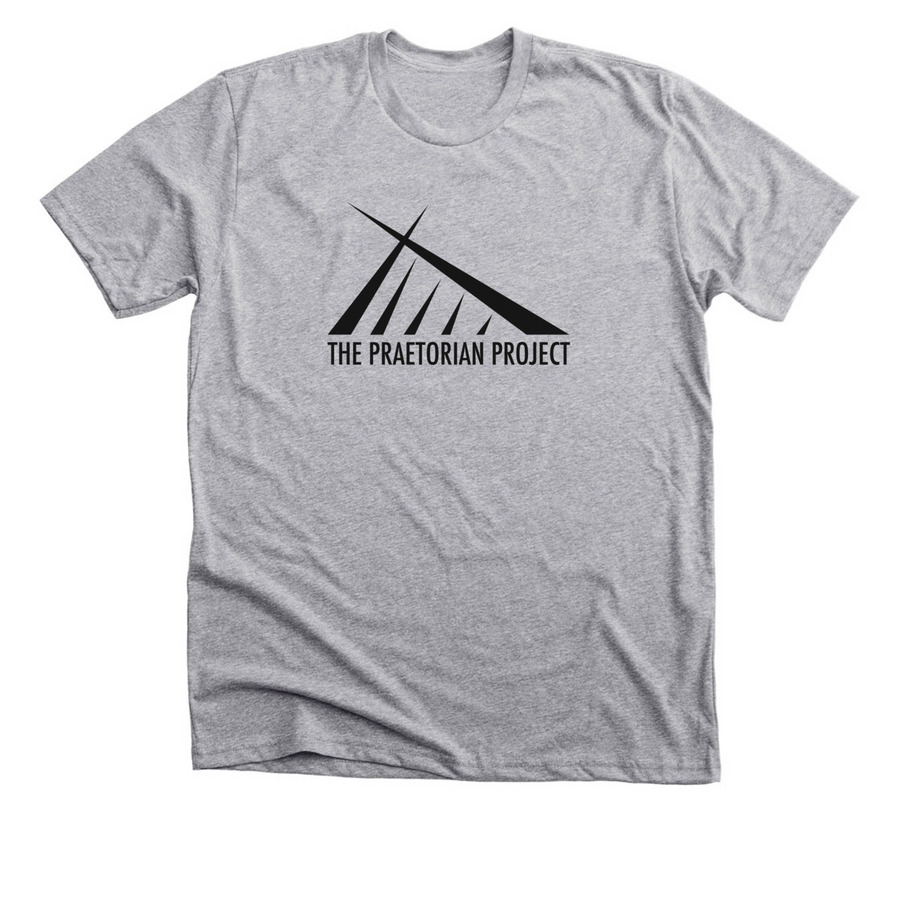 Praetorian Project Black Logo Shirts, a Athletic Heather Premium Unisex Tee
