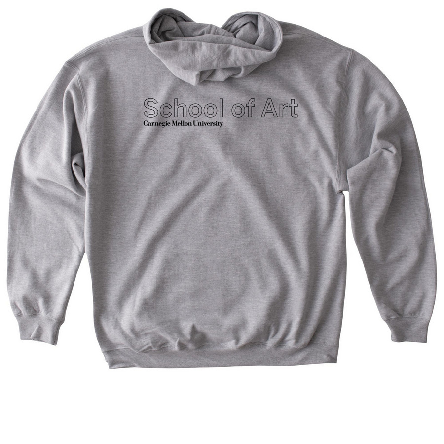 2023 Carnegie Mellon School of Art Sweatshirt, a Sport Grey Gildan Softstyle Pullover Hoodie (back-view)