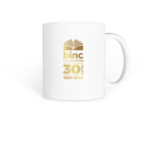 30th Anniversary Mug: Not Charity, Solidarity, a White Coffee Mug