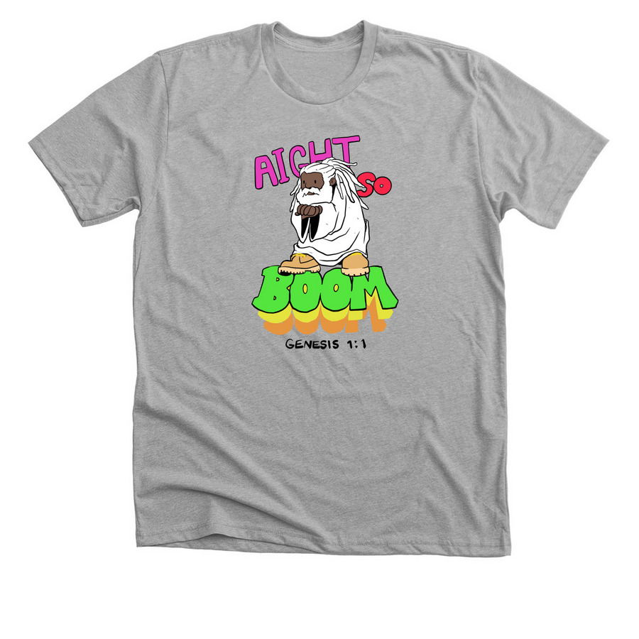 Aight so Boom III, a Athletic Heather Premium Unisex Tee