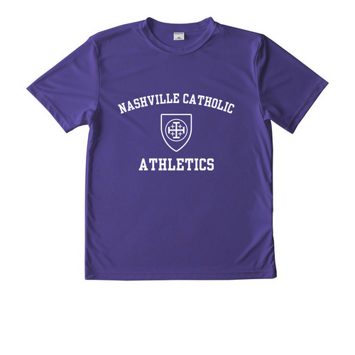 Youth Purple Performance T-shirt, a Purple Youth Performance Tee