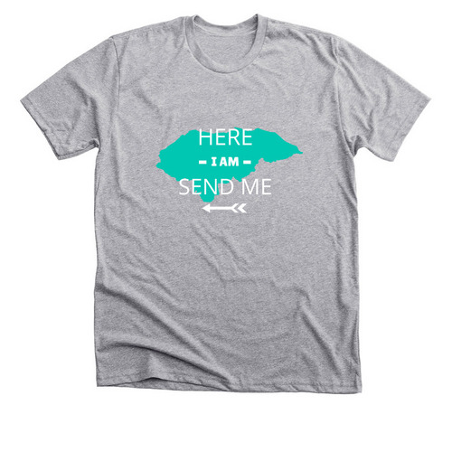 Send Me-Honduras Design, a Athletic Heather Premium Unisex Tee