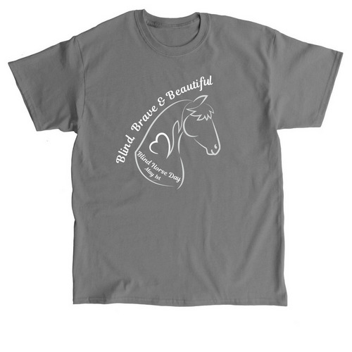 Blind Horse Day- Blind Brave Beautiful&nbsp;, a Charcoal Classic Unisex Tee