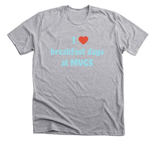 I Love Breakfast Days, a Athletic Heather Premium Unisex Tee