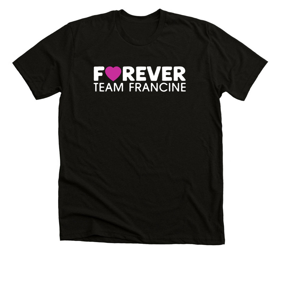 Forever Team Francine, a Black Heather Premium Unisex Tee
