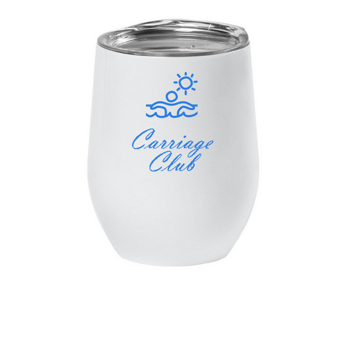 Carriage Club - Wine Tumbler, a White Insulated Wine Cup
