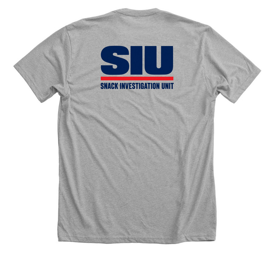 I SAID LOOK AT IT!&nbsp;, a Athletic Heather Premium Unisex Tee (back-view)