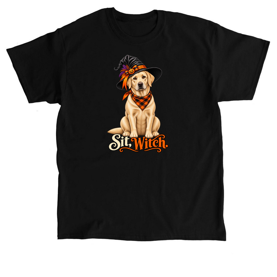 Sit Witch Yellow, a Black Classic Unisex Tee