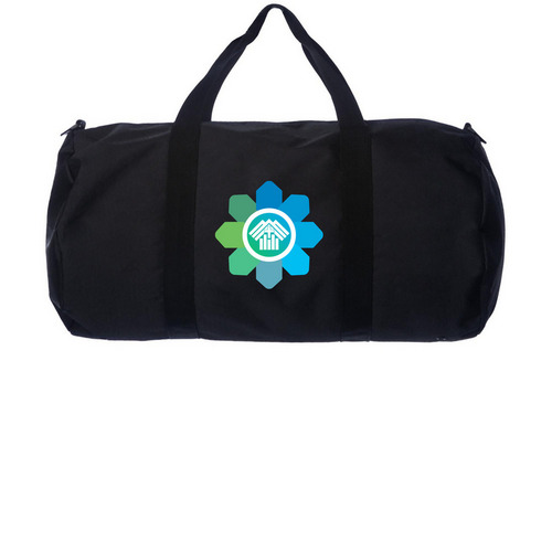 Den Pres Logo Duffel, a Black Day Tripper Duffel Bag