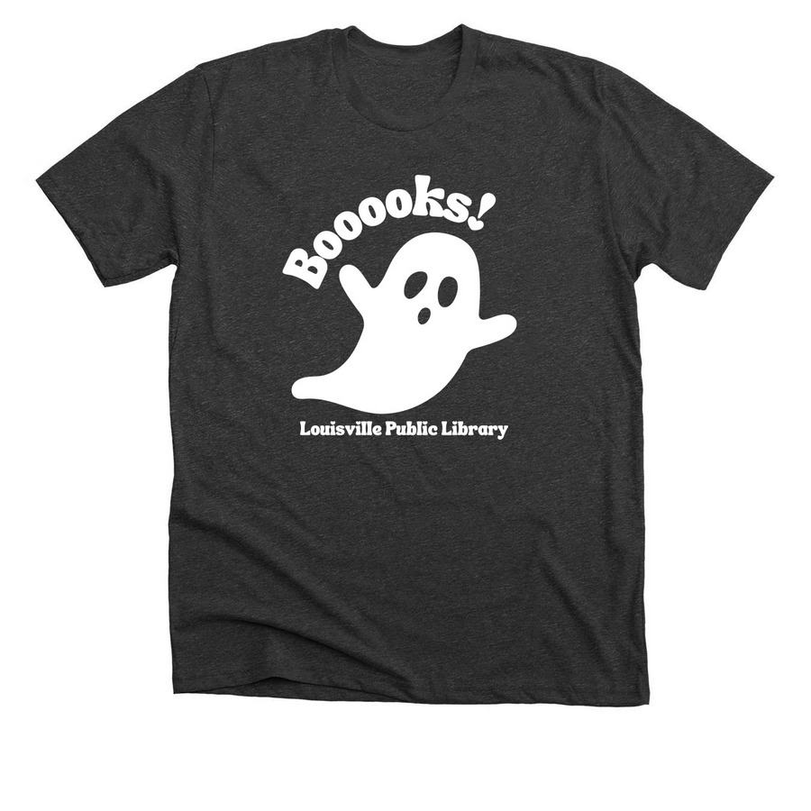Booooks!, a Dark Grey Heather Premium Unisex Tee