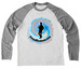 The Vibe., a Aluminum Grey/ Bright White Allmade Eco Triblend Colorblock Raglan Long Sleeve Tee