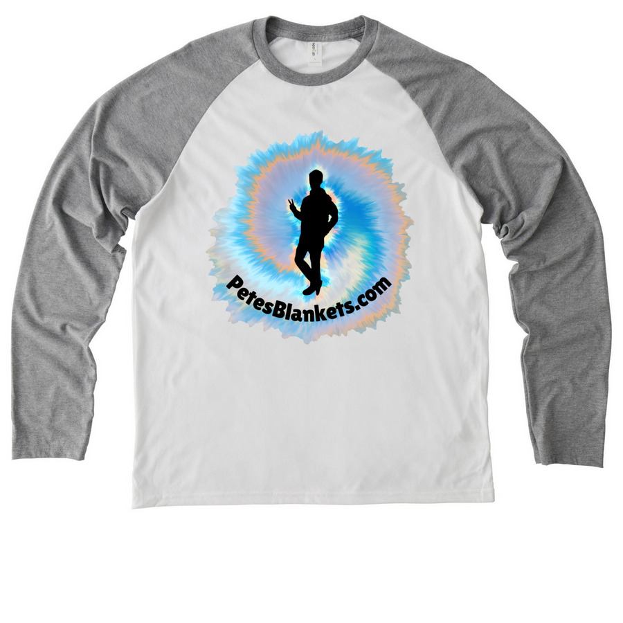 The Vibe., a Aluminum Grey/ Bright White Allmade Eco Triblend Colorblock Raglan Long Sleeve Tee