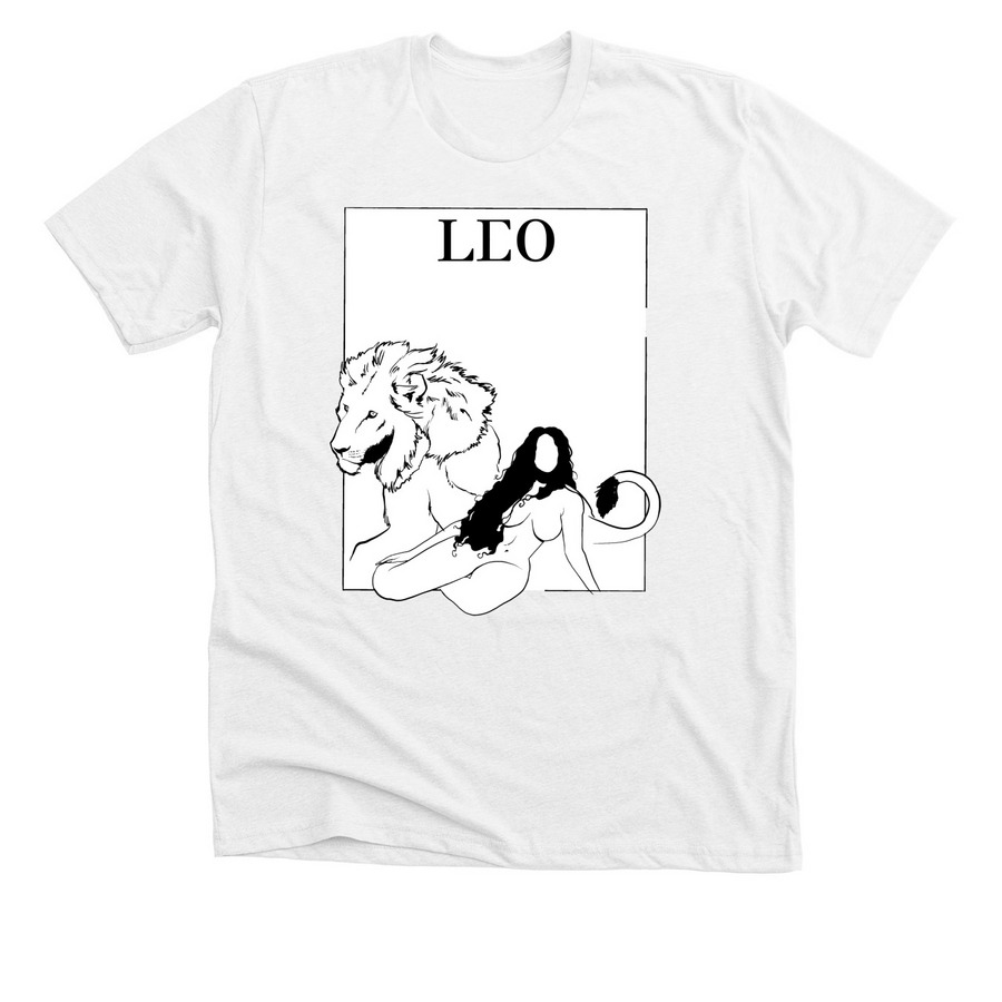 Leo, a Solid White Blend Premium Unisex Tee