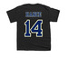 George Hance Shirt-Jersey, a Black Youth Unisex Tee (back-view)