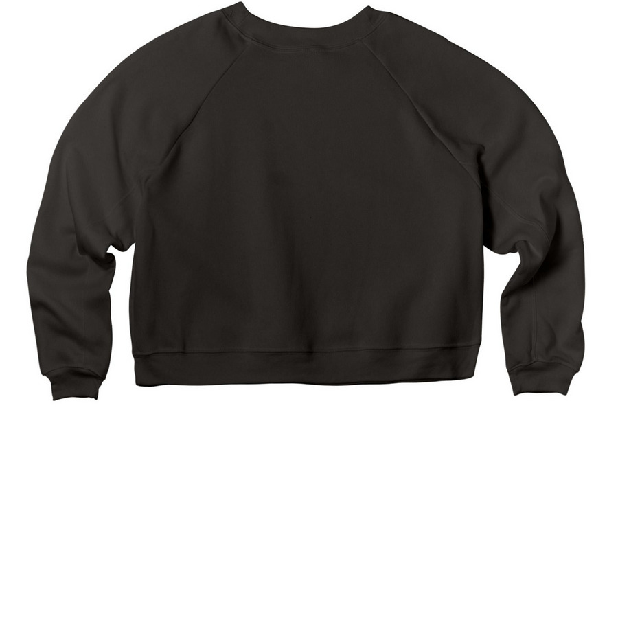 STXBP1 Friends, a Black Women's Premium Cropped Raglan Sweatshirt (back-view)