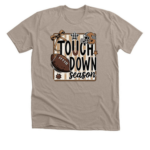 touch down season tee, a Heather Stone Premium Unisex Tee