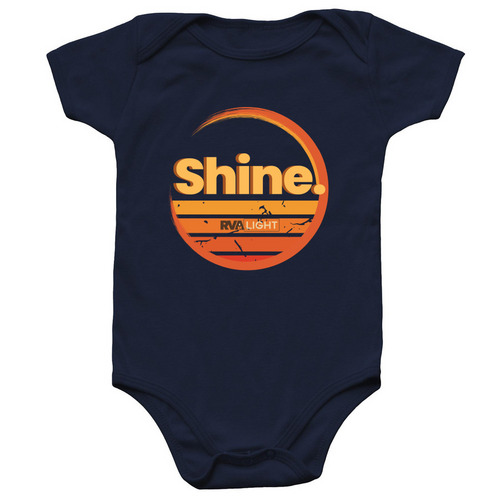 Shine, baby., a Navy Infant Onesie