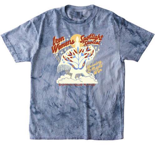 Iron Women - Blue floral details, a Ocean Comfort Colors Colorblast Tee