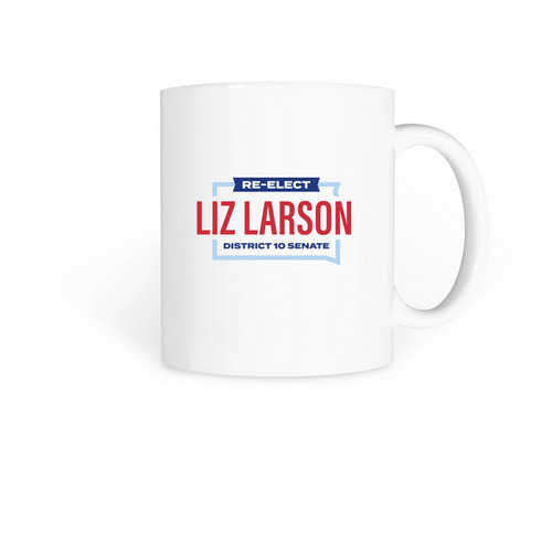 Liz Larson for Senate Mug, a White Coffee Mug