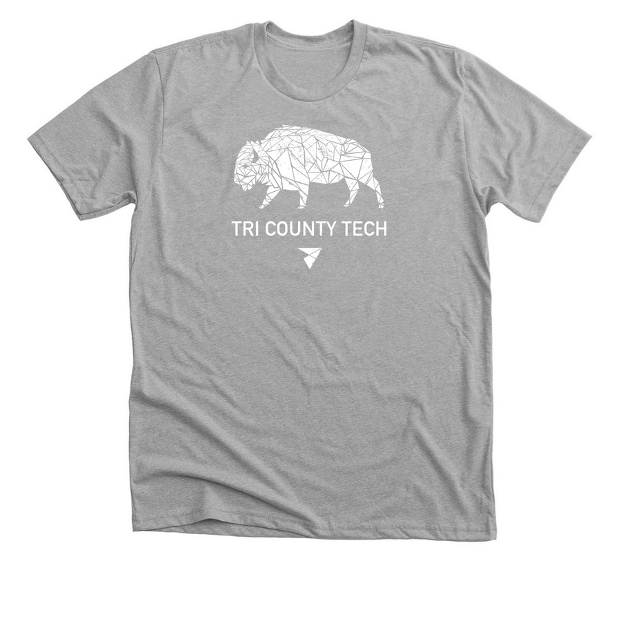 TCT Geo Bison, a Athletic Heather Premium Unisex Tee