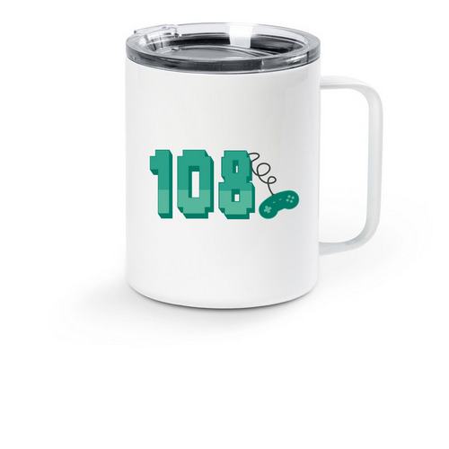 Wilson108 OG Travel Mug, a White Stainless Steel Travel Mug