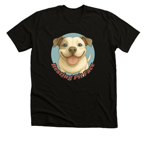 Resting Pit Face, a Black Heather Premium Unisex Tee
