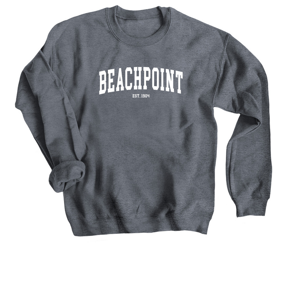 Beachpoint College Tee, a Dark Heather Crewneck Sweatshirt