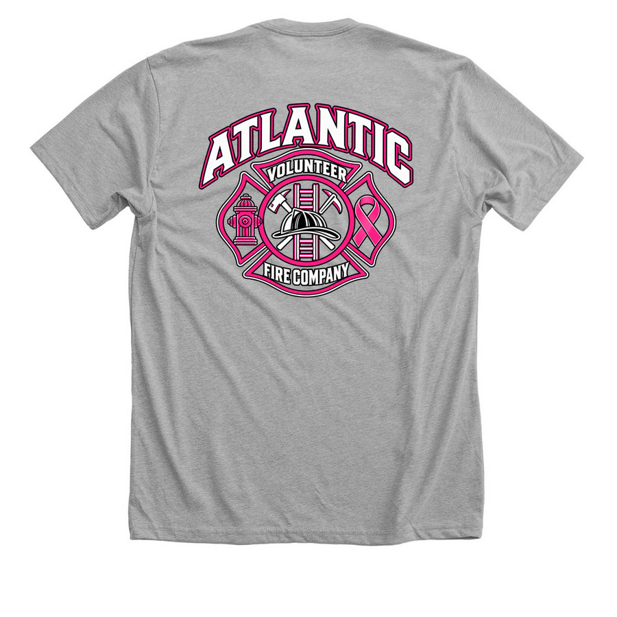 Atlantic Volunteer Fire Company&nbsp;, a Athletic Heather Premium Unisex Tee (back-view)