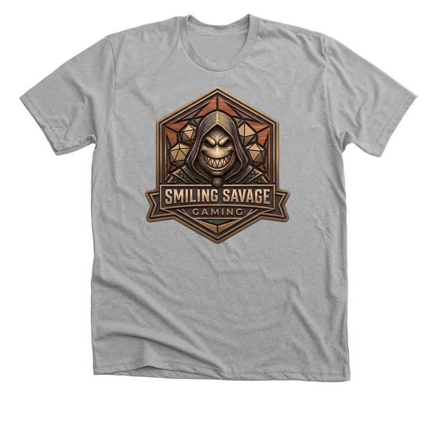 Smiling Savage Gaming, a Athletic Heather Premium Unisex Tee