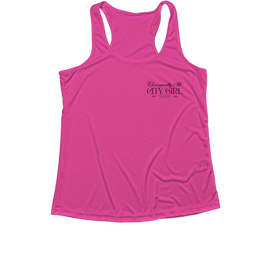Walking Club Performance Wear, a Neon Pink Women's Performance Tank