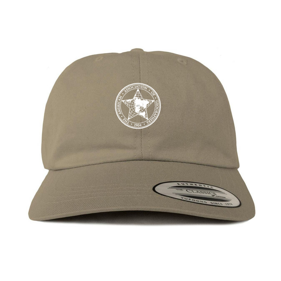 Hat Tip to Geography, a Khaki Printed Classic Baseball Cap