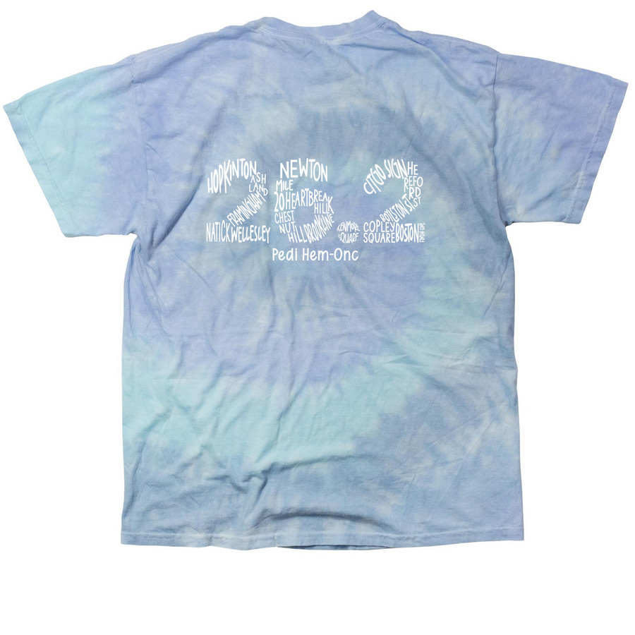 LOVESTRONG, a Lagoon Classic Tie Dye Tee (back-view)