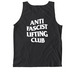 Anti-Fascist Lifting Club, a Black Comfort Colors Tank Top (back-view)