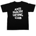 Anti-Fascist Lifting Club, a Black Comfort Colors Unisex Tee (back-view)