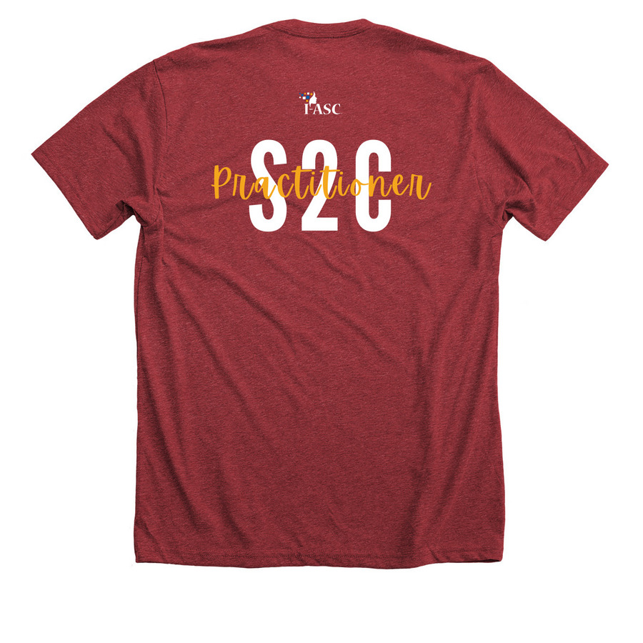 Practice Makes Permanent, a Heather Canvas Red Premium Unisex Tee (back-view)