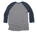 Shirts & Hoodies, a Vintage Navy and Premium Heather 3/4 Sleeve Baseball Tee (back-view)