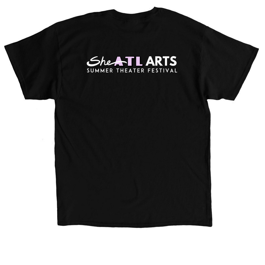 SheATL Festival Tees & Hoodies, a Black Classic Unisex Tee (back-view)