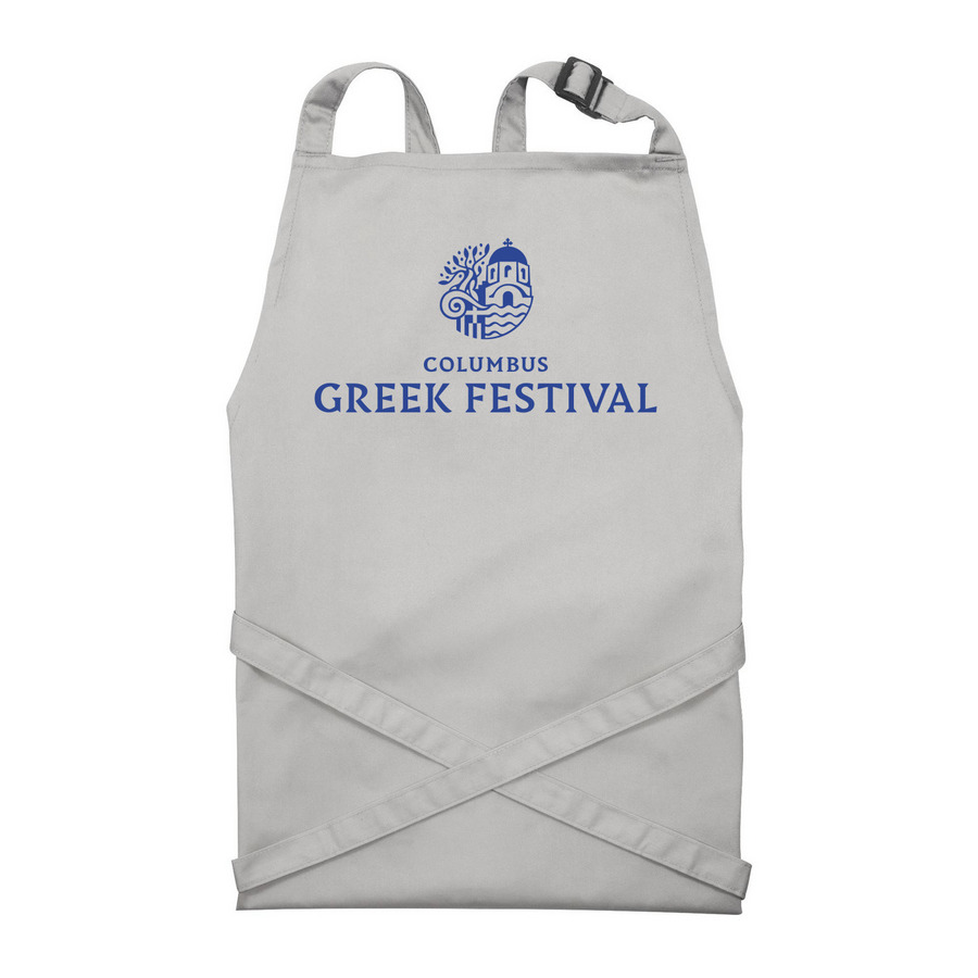 Classic Logo Apron, a Silver Recycled Bib Apron
