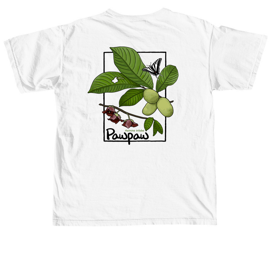 GNPS Logo 2026 Plant of the Year Shirts, a White Comfort Colors Unisex Tee (back-view)
