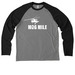 2026 Virtual Mog Mile&nbsp;, a Deep Black/ Aluminum Grey Allmade Eco Triblend Colorblock Raglan Long Sleeve Tee