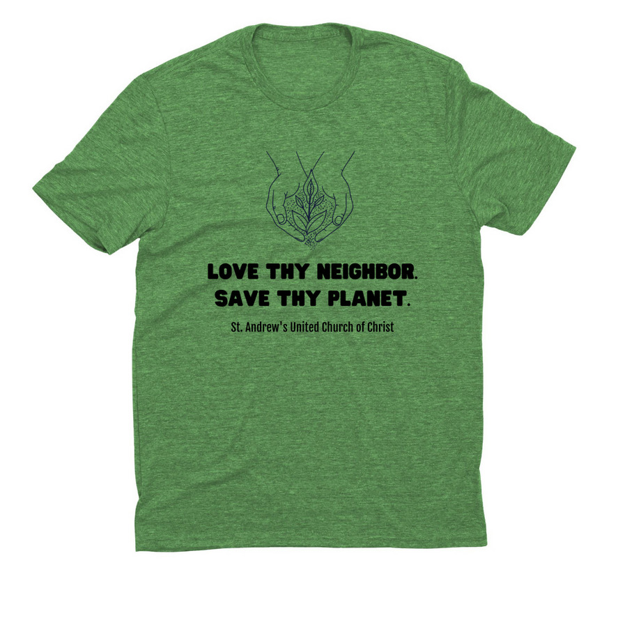 Climate Justice Shirts, a Enviro Green Allmade Eco Triblend Unisex Tee