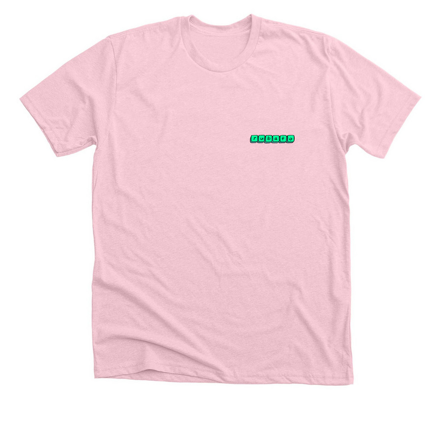 Contempo Neon, a Heather Pink Premium Unisex Tee