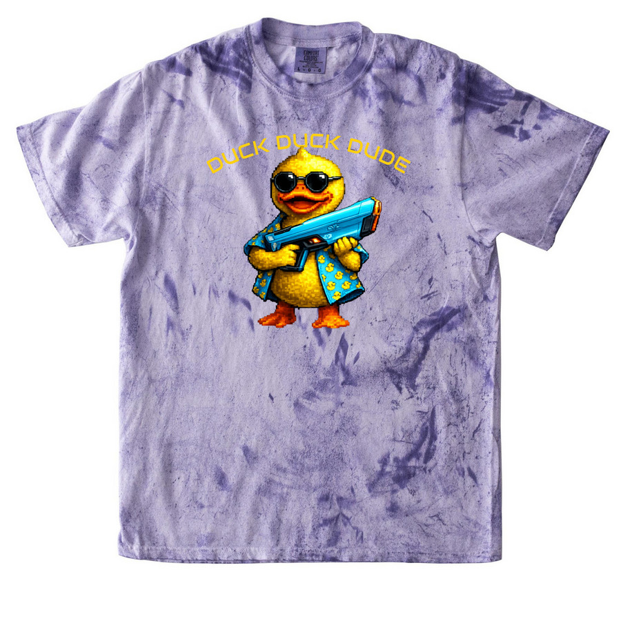 Duck Duck Dude - The Official Mascot of BBSH, a Amethyst Comfort Colors Colorblast Tee