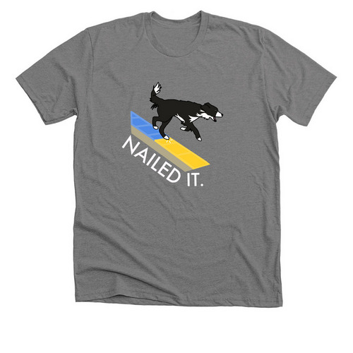 Nailed It. (Border Collie), a Deep Heather Premium Unisex Tee
